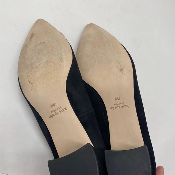 Kate Spade Mindi Yasmin Heel 9.5 Black Suede - Picture 10 of 11